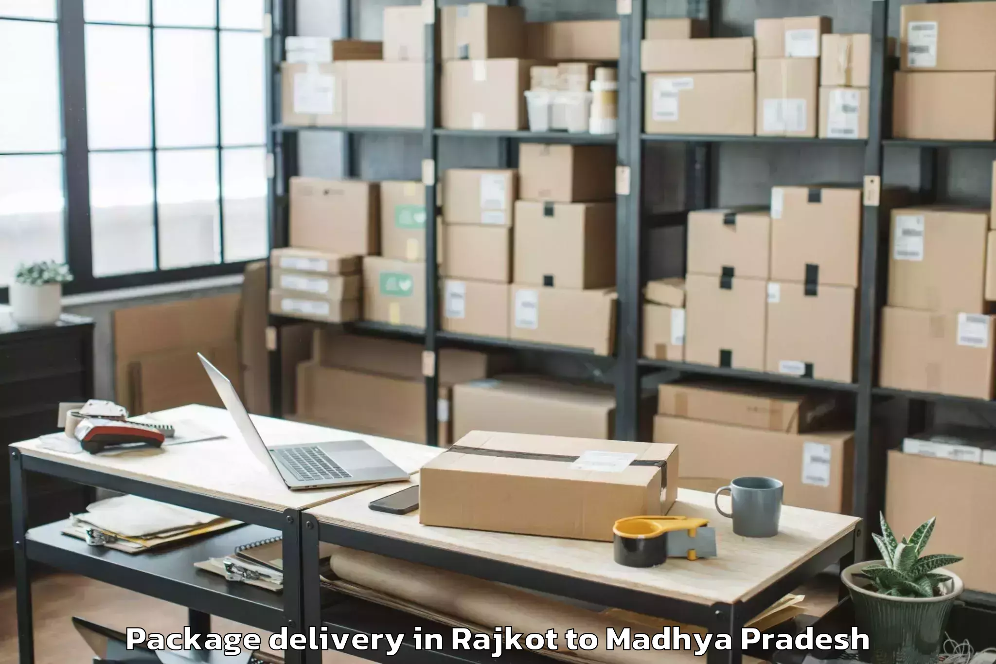 Book Rajkot to Mandideep Package Delivery Online